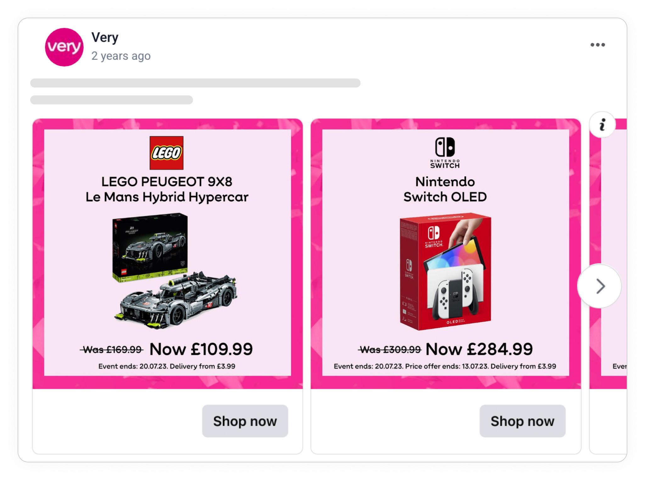 showing dates in catalog ads